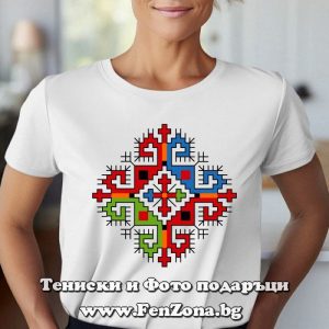 Дамска тениска с шевица 12