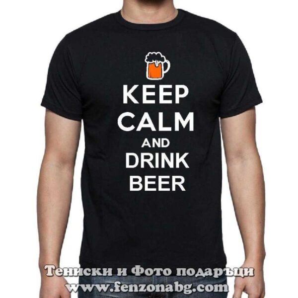 mazhka teniska bira alkohol shtampa 06 5020 keep calm and drink beer