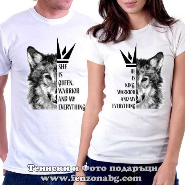 Тениски за двойки и влюбени – ВълциТениски за двойки и влюбени – Вълци