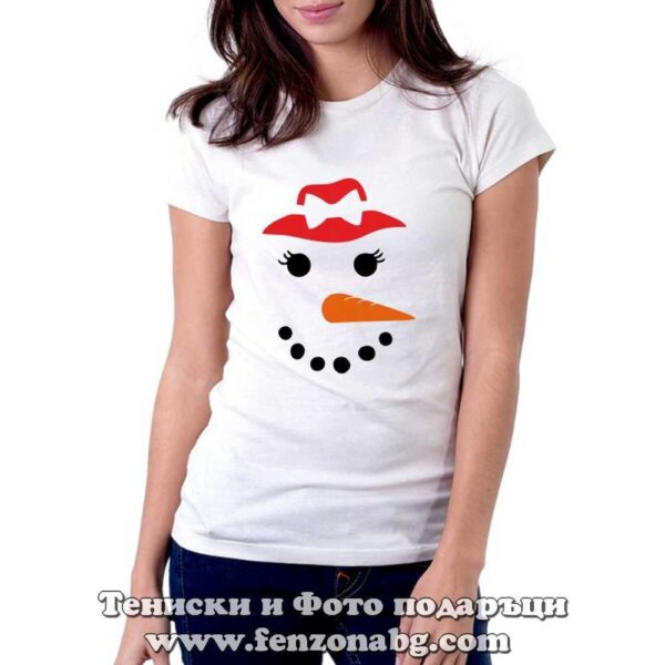 Дамска-тениска-снежен човек