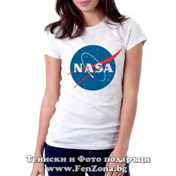 Дамска тениска с лого NASA 01