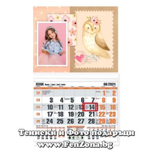 Детски календар със снимка Сова