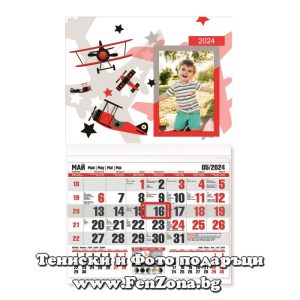 Детски календар със снимка в рамка Самолети