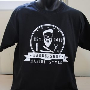 Мъжка тениска с надпис Barbershop