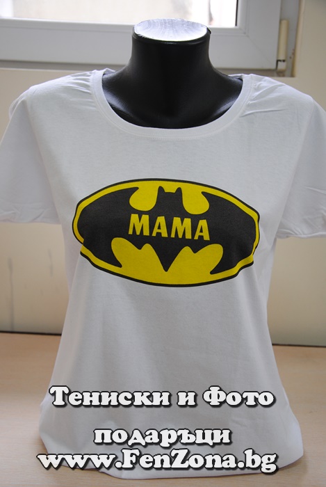 Дамска тениска с надпис Батман мама