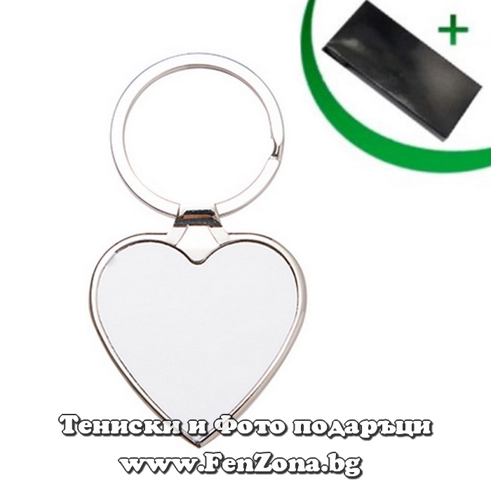 Ключодържател със снимка сърце едностранен - Image 2