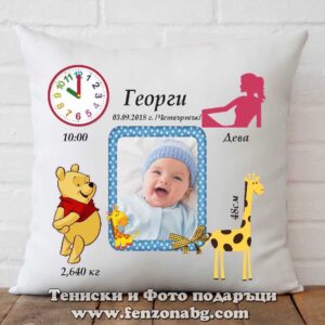 Бебешка възглавница - визитка - Модел 02-001