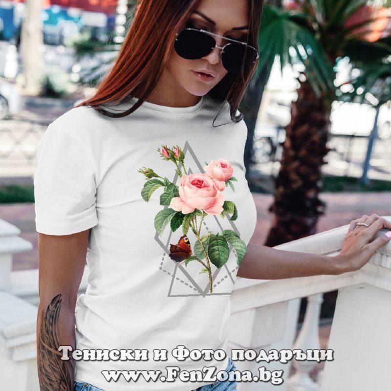 Дамска тениска с щампа Boho – Roses