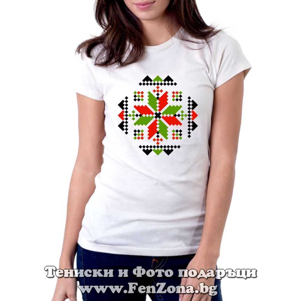 Дамска тениска с шевица 02-01