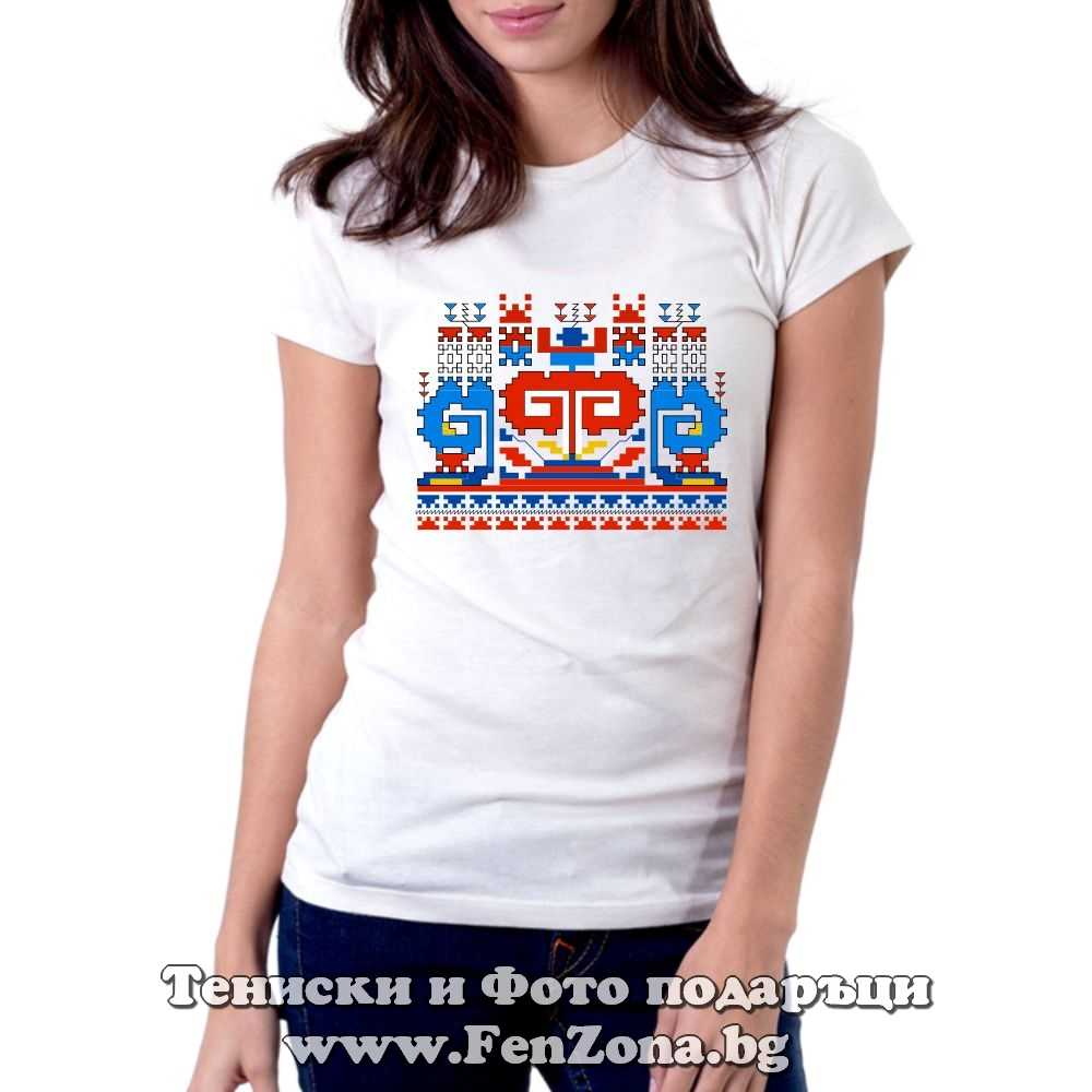 Дамска тениска с шевица 02-05