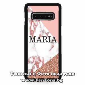 Кейс за телефон с име и мрамор 2