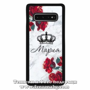 Кейс за телефон с име и мрамор 01