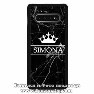 Кейс за телефон с име и мрамор 03