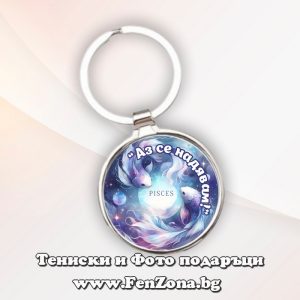 Ключодържател с надпис за зодия Риби