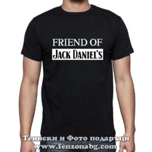 Мъжка тениска с надпис Friends of Jack Daniel's