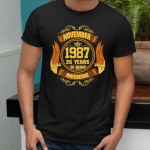 Мъжка тениска с надпис November awesome