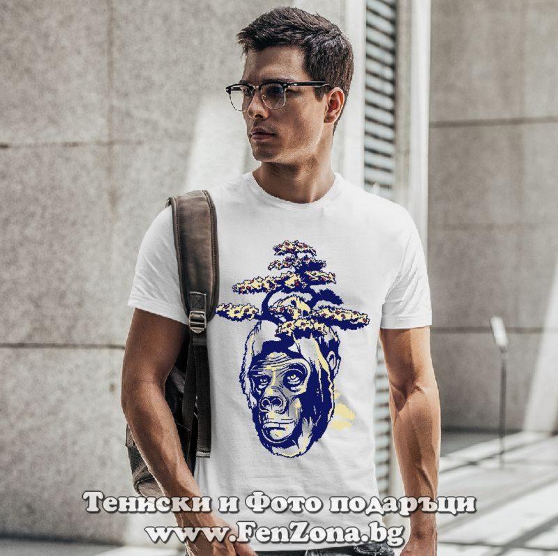 Мъжка тениска с щампа – Ape Tree