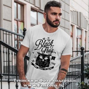 Мъжка тениска с щампа – The Black Flag