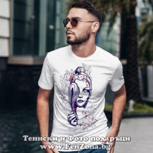 Мъжка тениска с щампа – Woman Flowers
