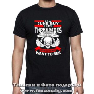Мъжка тениска с надпис June guy - Three sides - Image 2
