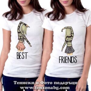 Тениски за приятелки Best friend art girl
