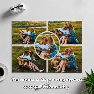 Пъзел с колаж от 5 снимки - Фен Зона Подаръци за всеки повод