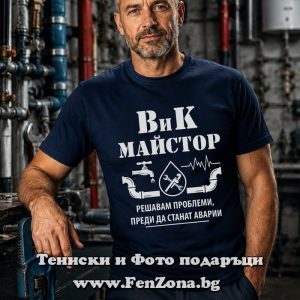 Мъжка тениска за ВиК майстор