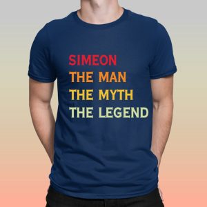 Мъжка тениска с надпис Simeon The legend, Подарък за Симеоновден
